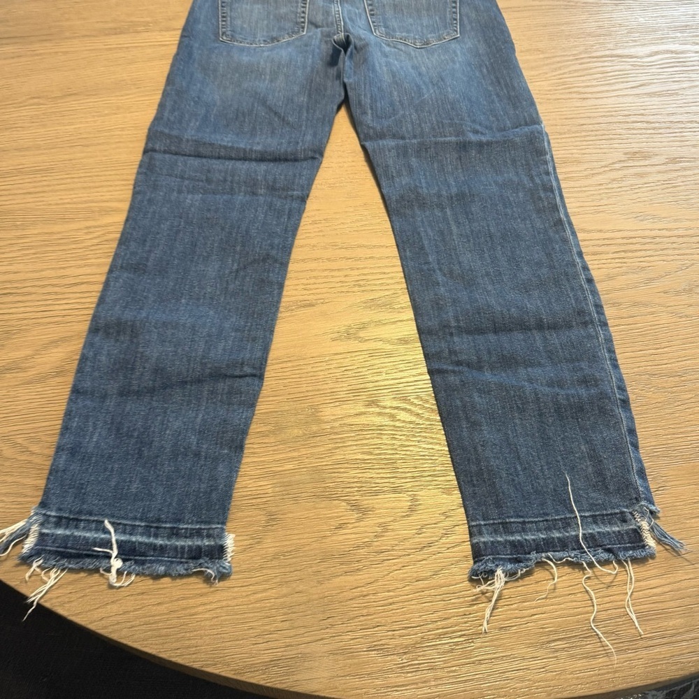 Joe's Jeans Straight Ankle Distressed High Low Hem Sz 30 Classic Preppy Luxury - Picture 8 of 8